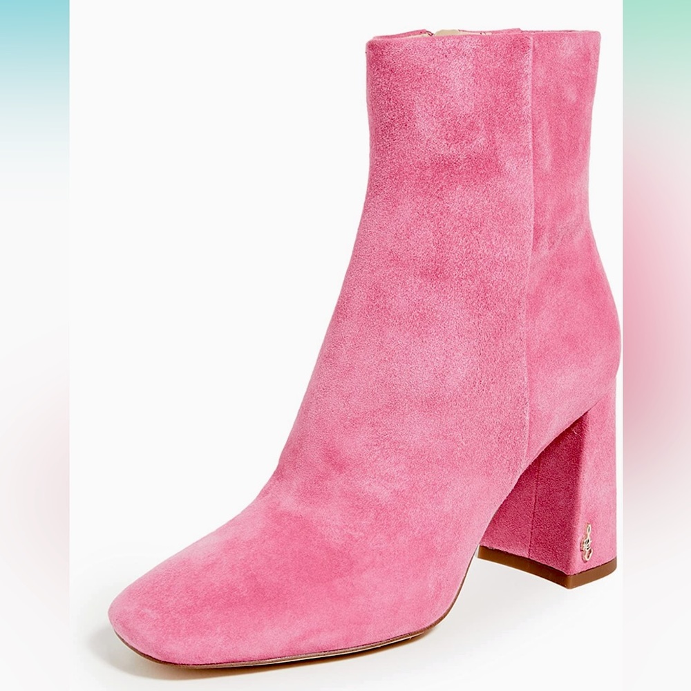 Sam Edelman Codie Boots Pink Size 8.5 EUC